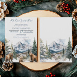 ベアーアドベンチャーウィンタースノーマウンテンベビーシャワー 招待状