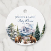 ベアーアドベンチャースノーマウンテンウィンターベビーシャワー フェイバータグ (正面)