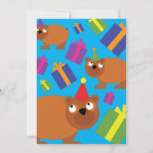 ベアーアニマルキッズバースデーパーティ招待状 招待状 (裏面)