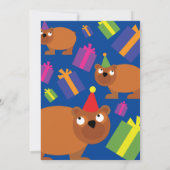 ベアーアニマルキッズバースデーパーティ招待状 招待状 (裏面)