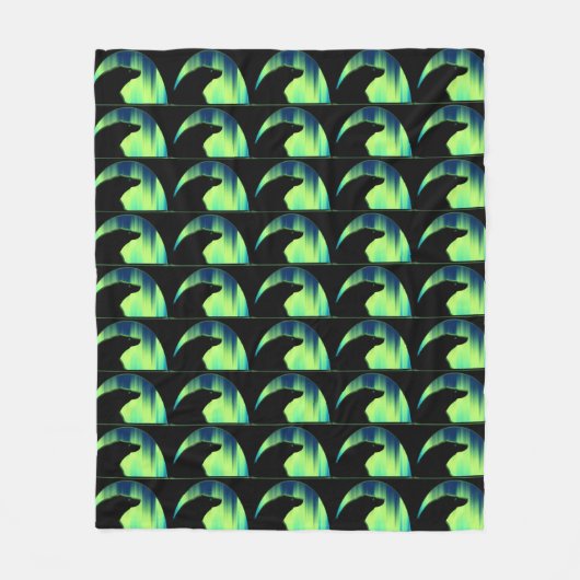 ベアーアートブランケット北ライトベアブランケット フリースブランケット (正面)