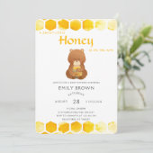 ベアーイエローハニーベビーシャワー 招待状 (スタンド正面)