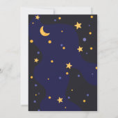 ベアーインアウタースペース男の赤ちゃんシャワー招待状 招待状 (裏面)