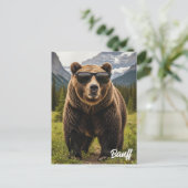 ベアーインサングラスバンフ国立公園カナダ ポストカード (スタンド正面)