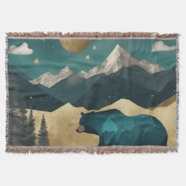 ベアーインザムーンライトインデザイン スローブランケット