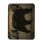 ベアーインザロードイエローストーン国立公園WY マグネット (縦)