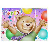 ベアーインタイカワイイ動物パーティー ラージペーパーバッグ (裏面)