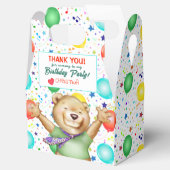 ベアーインタイキュート動物子供の誕生日 フェイバーボックス (オープン)