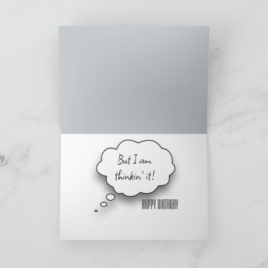 ベアーインボート99誕生日ユーモア カード (内部)