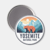 ベアーインヨセミテ国立公園ハーフドーム マグネット (正面/裏面)
