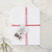 ベアーインラブウォーターお洒落カラーバレンタインデー ギフトタグ (より糸付き)