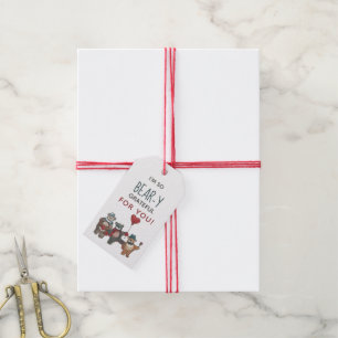 ベアーインラブウォーターお洒落カラーバレンタインデー ギフトタグ