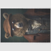 ベアーイン紳士服着2デコパージュ紙 薄葉紙 (正面)