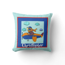 ベアーイン飛行機かわいいパーソナライズされたキッズ