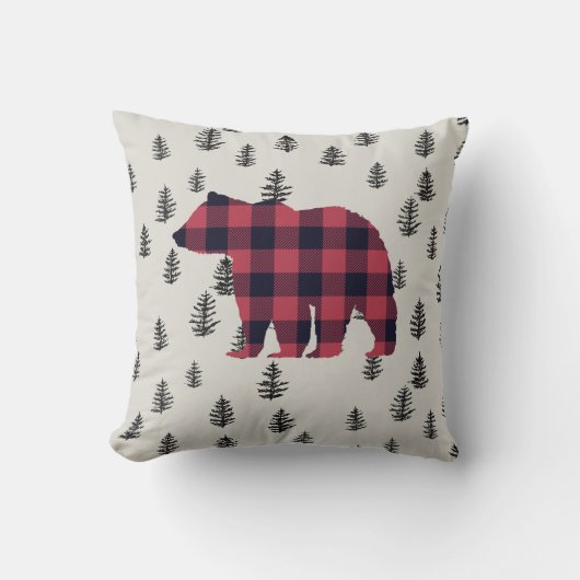 ベアーウィルダネスパインツリーキャビン装飾用クッション クッション (正面)