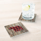 ベアーウィルダネ素朴スデコールガラスコースター ガラスコースター (アングル)