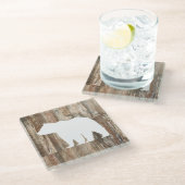 ベアーウィルダネ素朴スデコールガラスコースター ガラスコースター (アングル)