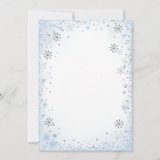 ベアーウィンターオーネダーランド北極動物誕生日 招待状 (裏面)