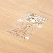 ベアーウィンターベビーシャワー アクリル招待状 (レイダウン)