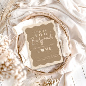 ベアーウェーブフレームハンドドローシンプルドベビーシャワー サンキューカード