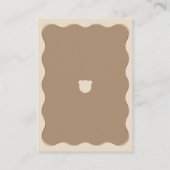 ベアーウェーブフレームブックリクエストシンプルベビーシャワー エンクロージャーカード (裏面)