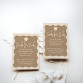 ベアーウェーブフレームブックリクエストシンプルベビーシャワー エンクロージャーカード