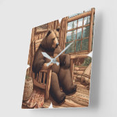 ベアーウォール時計 スクエア壁時計 (傾斜)