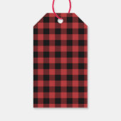 ベアーウッドランドランバージャックプレイドボーイベビーシャワー ギフトタグ (裏面)