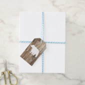 ベアーウ素朴ィルダネス木材 ギフトタグ (より糸付き)