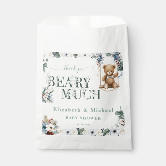 ベアーオンザウェイグリーンニュートラルシャワーフローラ フェイバーバッグ (正面)