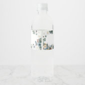 ベアーオンザウェイフラワーウィンターテディベア ペットボトルラベル (裏面)