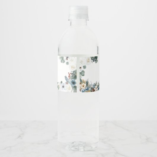 ベアーオンザウェイフラワーウィンターテディベア ペットボトルラベル (裏面)