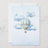 ベアーオンフライトブルーボーイズ誕生日 招待状 (裏面)