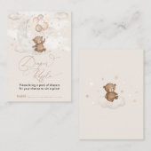 ベアーオンムーンスターズ風船ベビーおむつラッフル エンクロージャーカード (正面/裏面)