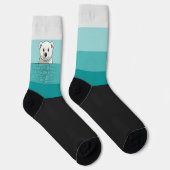 ベアーオーバーウォール、ティール(緑がかった色)シェード ソックス (右)