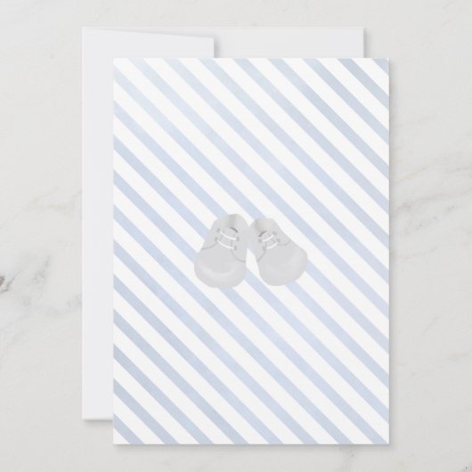 ベアーカッブボーイ赤ちゃんシャワー 招待状 (裏面)