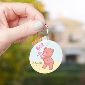 ベアーカップルのラブブルーパーソナライズされた キーホルダー