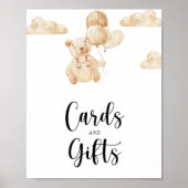 ベアーカードとギフト赤ちゃんシャワーのポスター ポスター (正面)