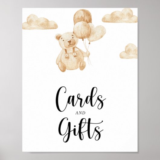 ベアーカードとギフト赤ちゃんシャワーのポスター ポスター (正面)