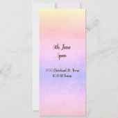 ベアーガールバースデーパーティ招待状 招待状 (裏面)