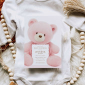 ベアーガールベビーシャワー招待状 招待状