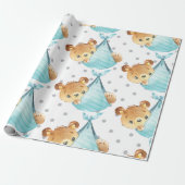 ベアーキュブカワイイ子供部屋男の赤ちゃんギフト新生まれ規 ラッピングペーパー (アンロールド)