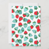 ベアーキュブブルーストロベリーベリー1st誕生日パーティー 招待状 (裏面)