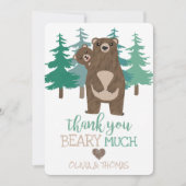 ベアーキューブウッドランドアドベンチャーベビーシャワー サンキューカード (正面)