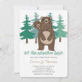 ベアーキューブウッドランドアドベンチャーベビーシャワー 招待状 (正面)