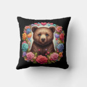 ベアーキューブコンクルーズバラとハート クッション (裏面)