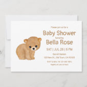 ベアーキューベビーシャワーカード 招待状 (正面)