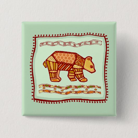 ベアーキルト 缶バッジ (正面)