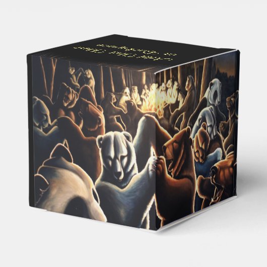 ベアーギフトボックスのパーソナライズ踊りベアーギフトボックス フェイバーボックス (裏面サイド)