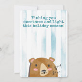 ベアークッキーホームベーキングパーソナライズされたクリスマス シーズンカード (裏面)